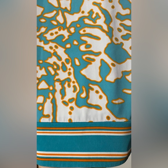 MICHAEL Michael Kors Turquoise Orange White Dress Size Small - Picture 6 of 8